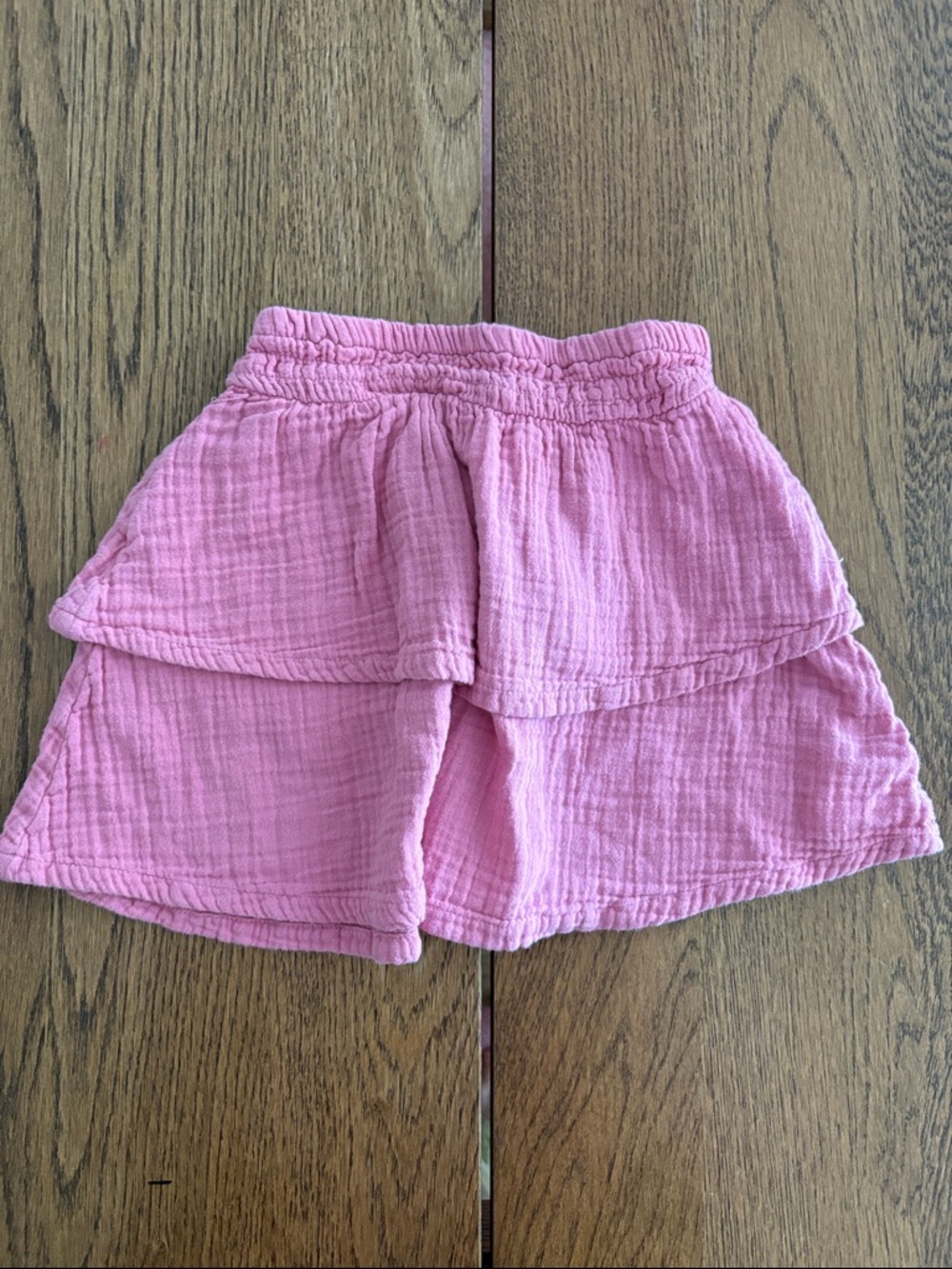 Old Navy Pink 100% Cotton Gauze Tiered Smocked Skirt